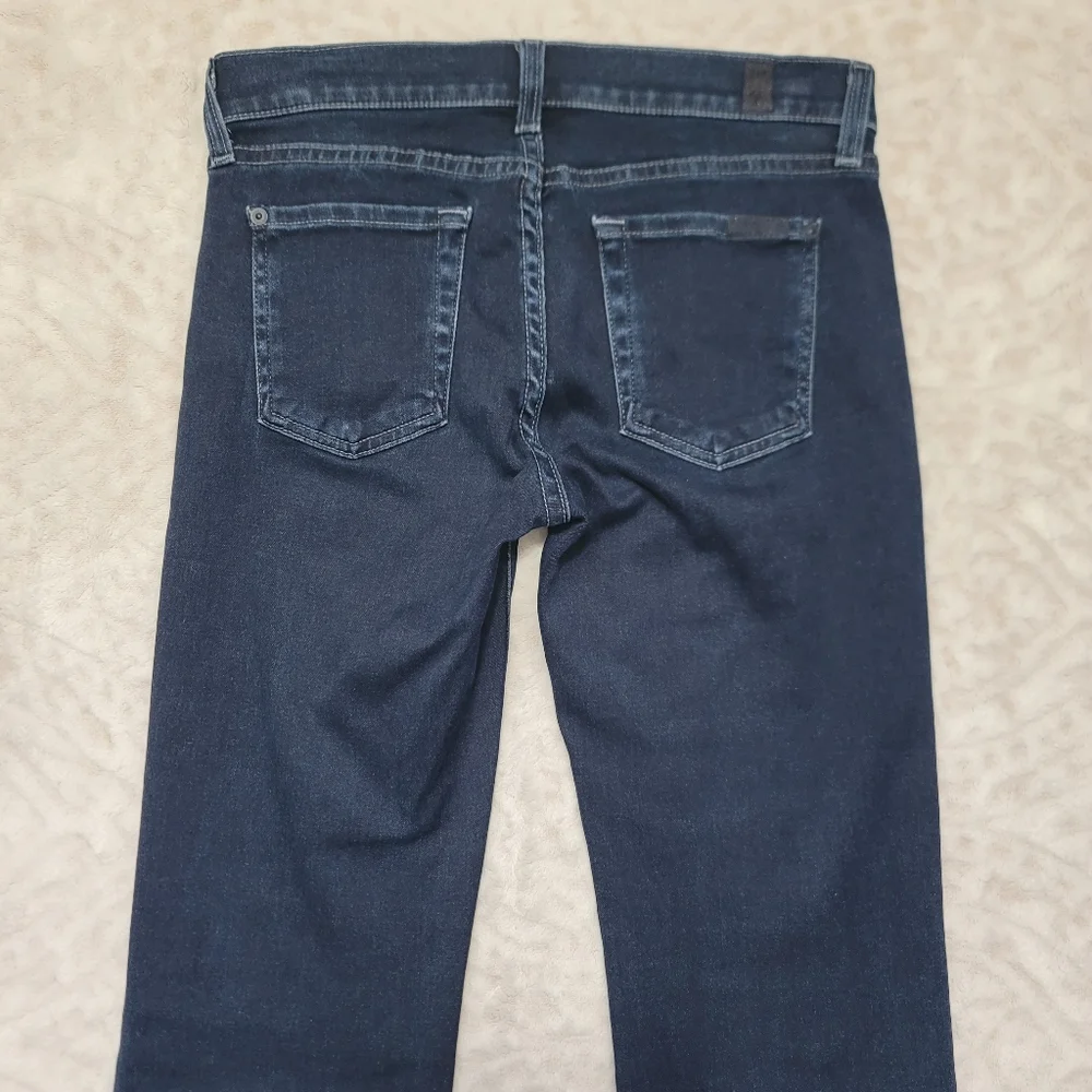7 Seven For All Mankind The Skinny Bootcut Jeans Size 26 Women's Dark Blue
